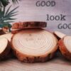 Zestaw plastrów drewnianych – naturalne krążki drewna gotowe do kreatywnych projektów